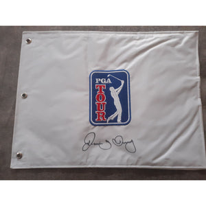 Jack Nicklaus PGA golf pin flag signed with proof