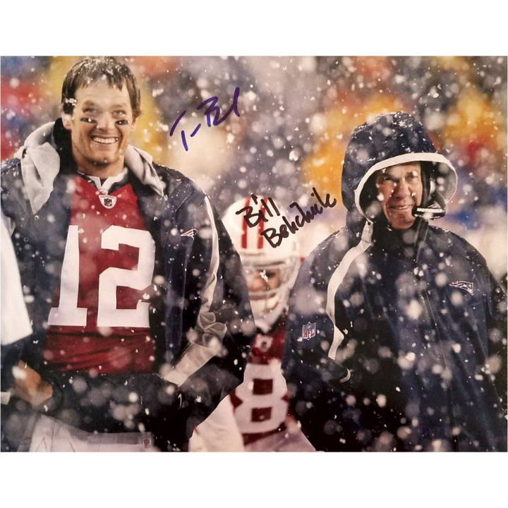 Tom Brady and Bill Belichick 8x10 photo signed with proof