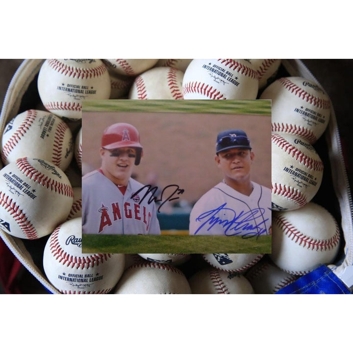 Mike Trout and Miguel Cabrera 8 by 10 signed photo with proof - Awesome Artifacts 