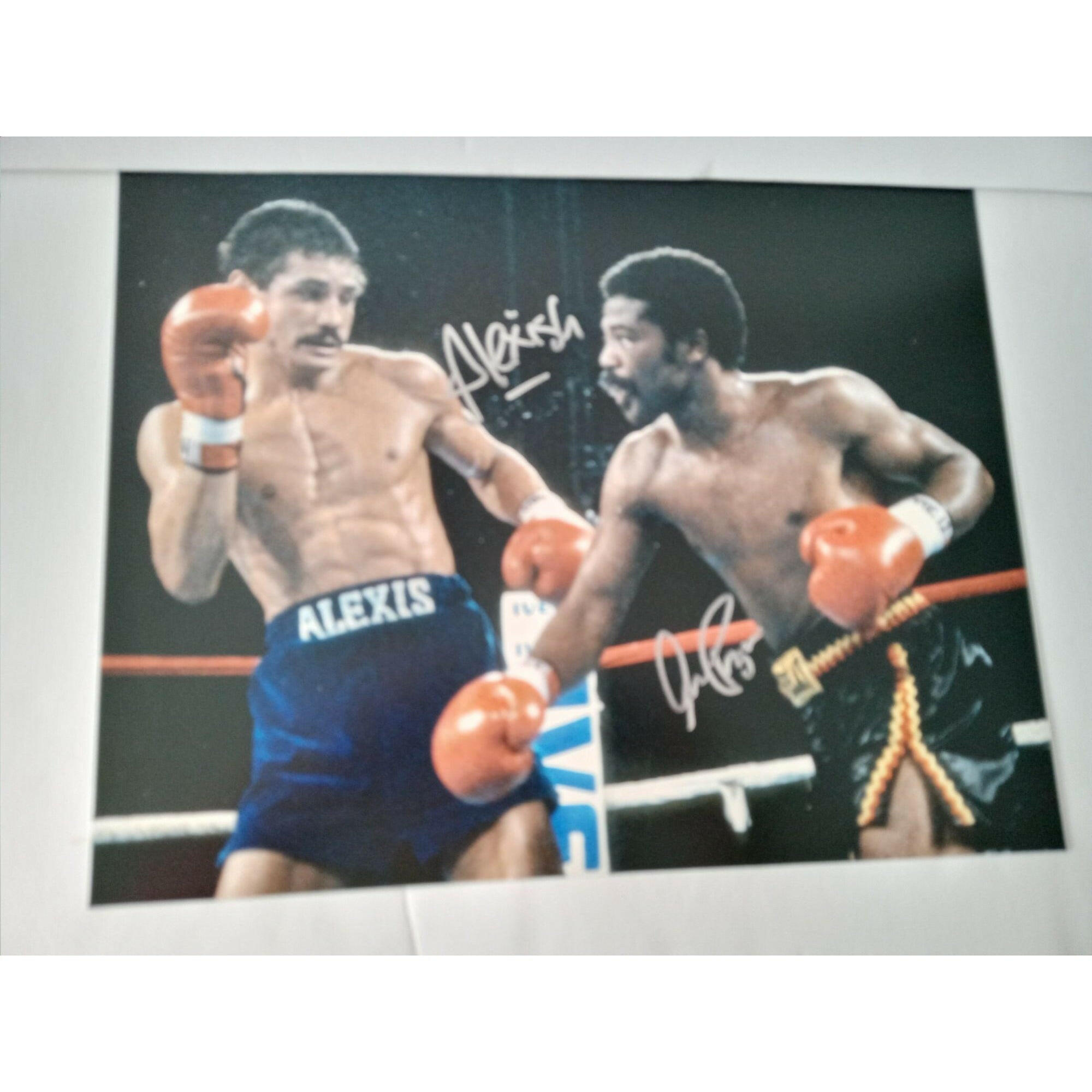 Alexis Arguello and Aaron Pryor 11 by 14 signed photo with proof