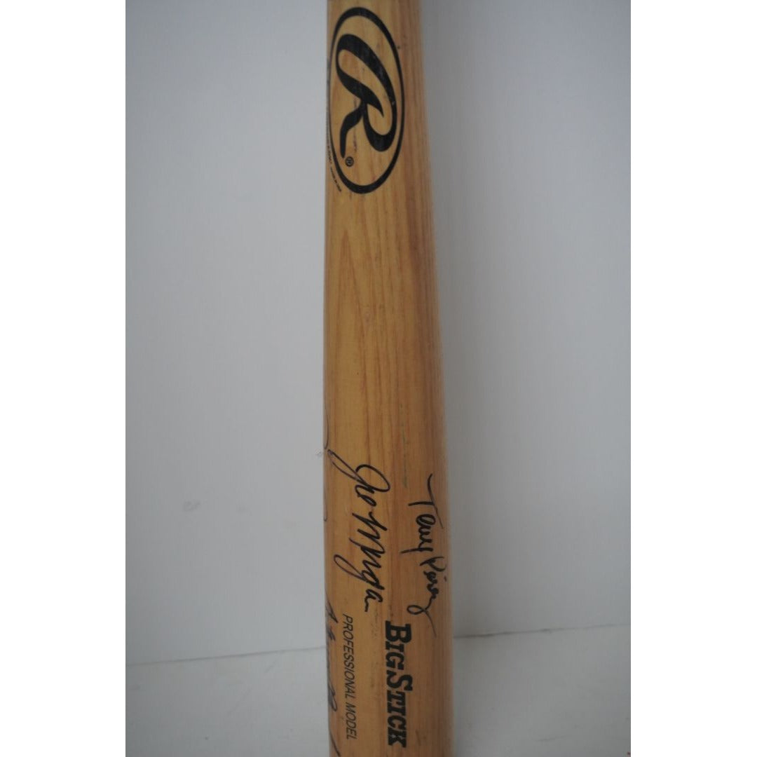 Joe Morgan, Pete Rose, Tony Perez, Johnny Bench, Cincinnati Reds bat signed $399