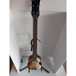 Load image into Gallery viewer, Paul McCartney Beatles 37&quot; Hofner Left-Handed Bass guitar signed with proof
