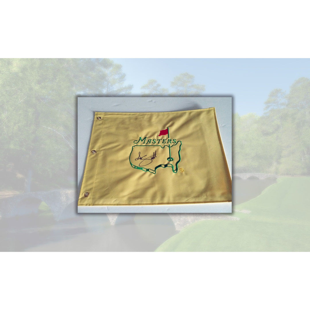 Adam Scott Masters champion signed golf flag with proof