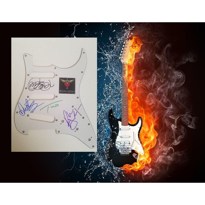 Richie Sambora Jon Bon Jovi Bon Jovi pickguard signed