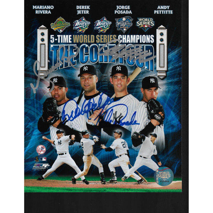 Mariano Rivera Jorge Posada Derek Jeter Andy Pettitte 8 x 10 sign photo - Awesome Artifacts 