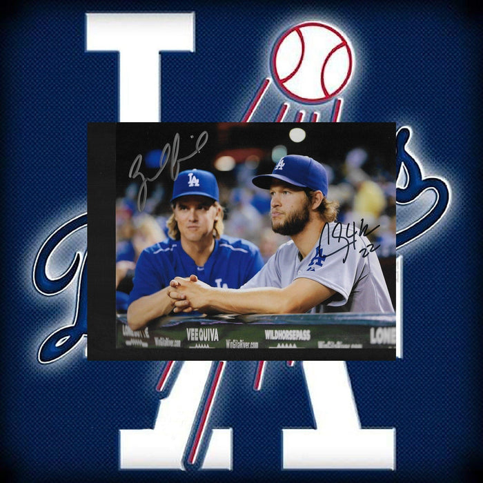 Zack Greinke and Clayton Kershaw 8 by 10 signed photo