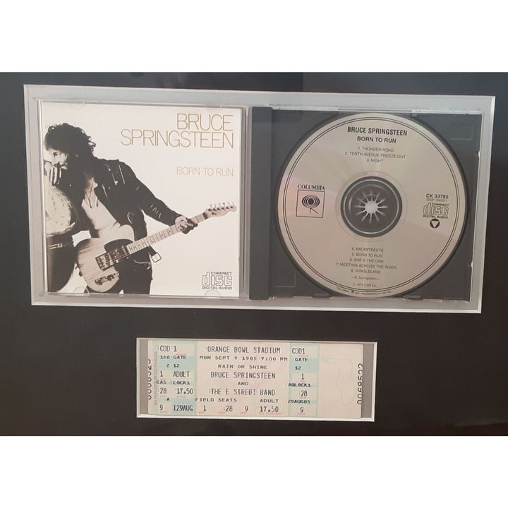 Bruce Springsteen and Clarence Clemons signed and framed with proof