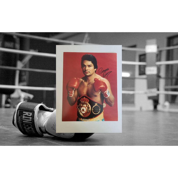 Roberto Duran 8 by 10 photo sign with proof