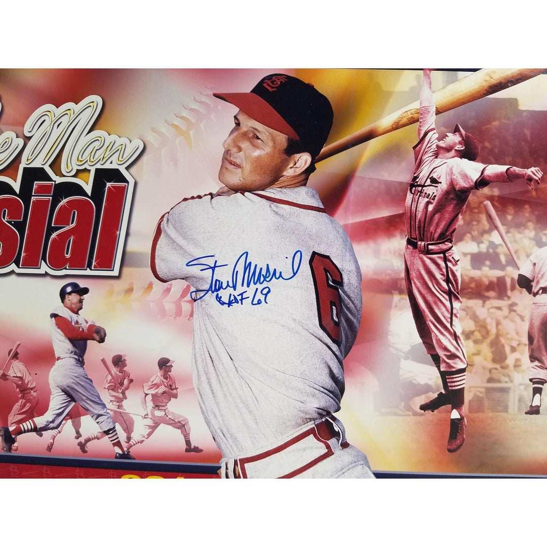 Stan Musial St. Louis Cardinals 36x12in photograph mounted signed