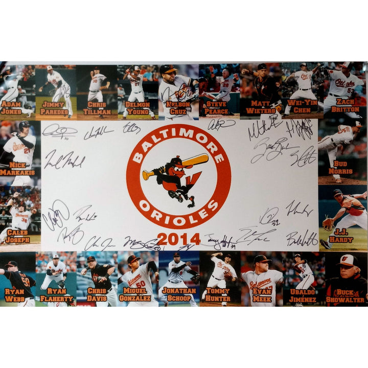 Baltimore Orioles 2014 20x30in poster signed