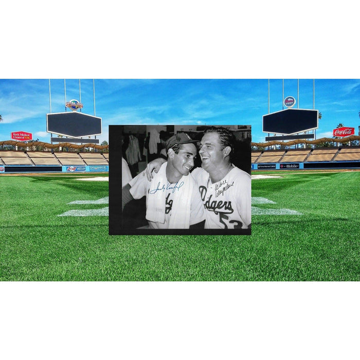 Sandy Koufax and Don Drysdale 8 by 10 signed photo