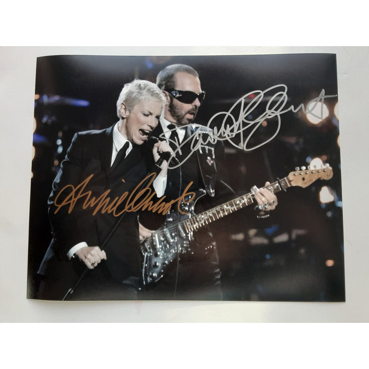 Annie Lennox and Dave Stewart Eurythmics 8 by 10 signed photo with proof