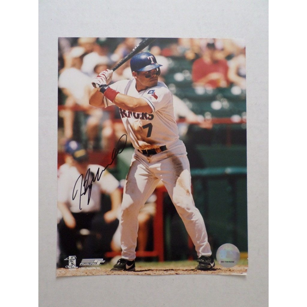 Ivan Pudge Rodriguez Texas Rangers 8 x 10 signed photo