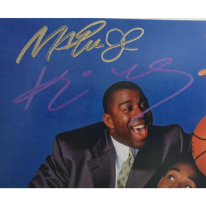 Kobe Bryant and Magic Johnson 8x 10 photo signed with proof