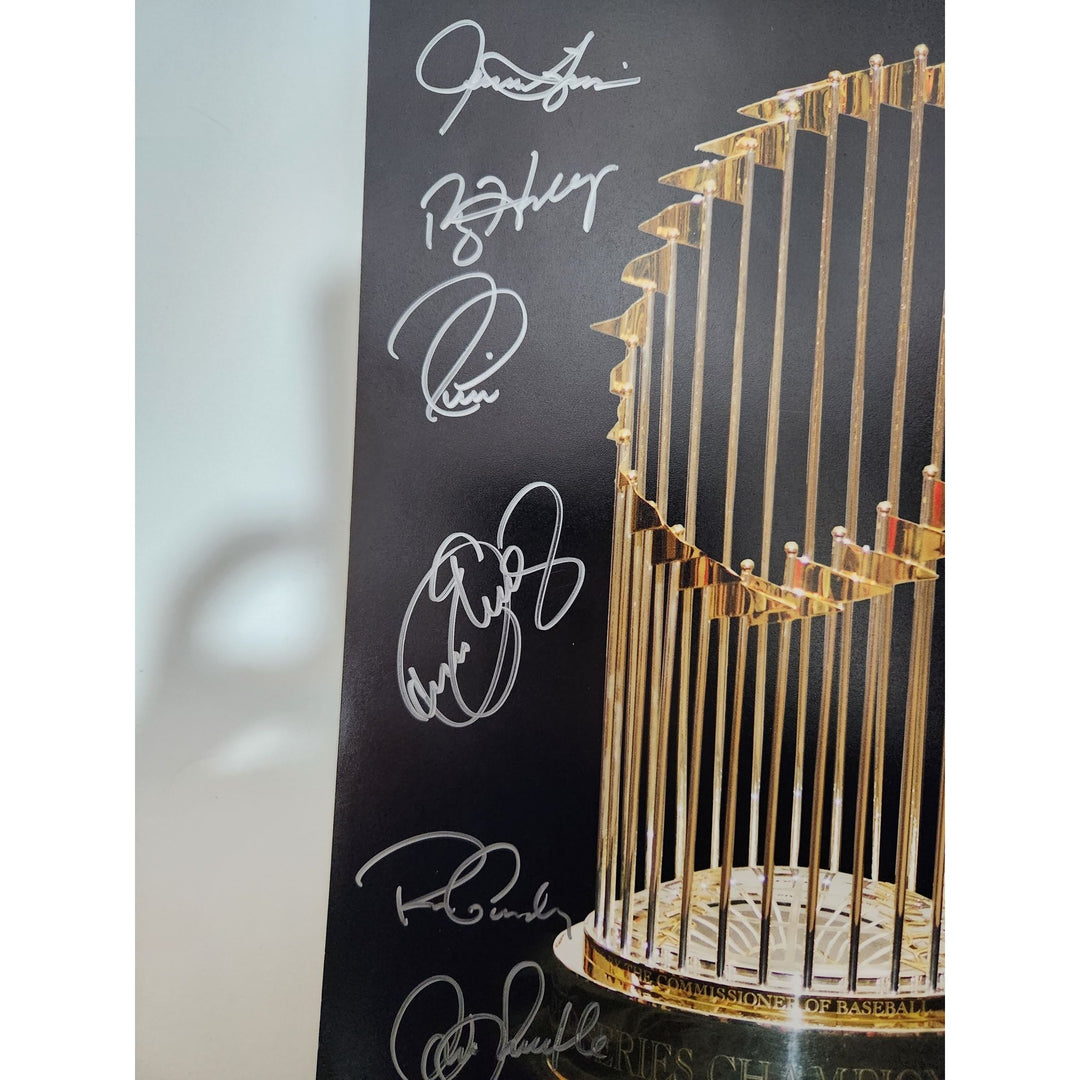 Dennis Eckersley Jim Palmer Fernando Valenzuela Brett saberhagen Tim Lincecum Ron Guidry CC Sabathia World Series winning pitchers 11x17 pho