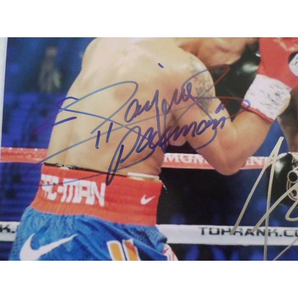 Manny Pacquiao and Timothy Bradley Junior 8 by 10 signed photo - Awesome Artifacts 