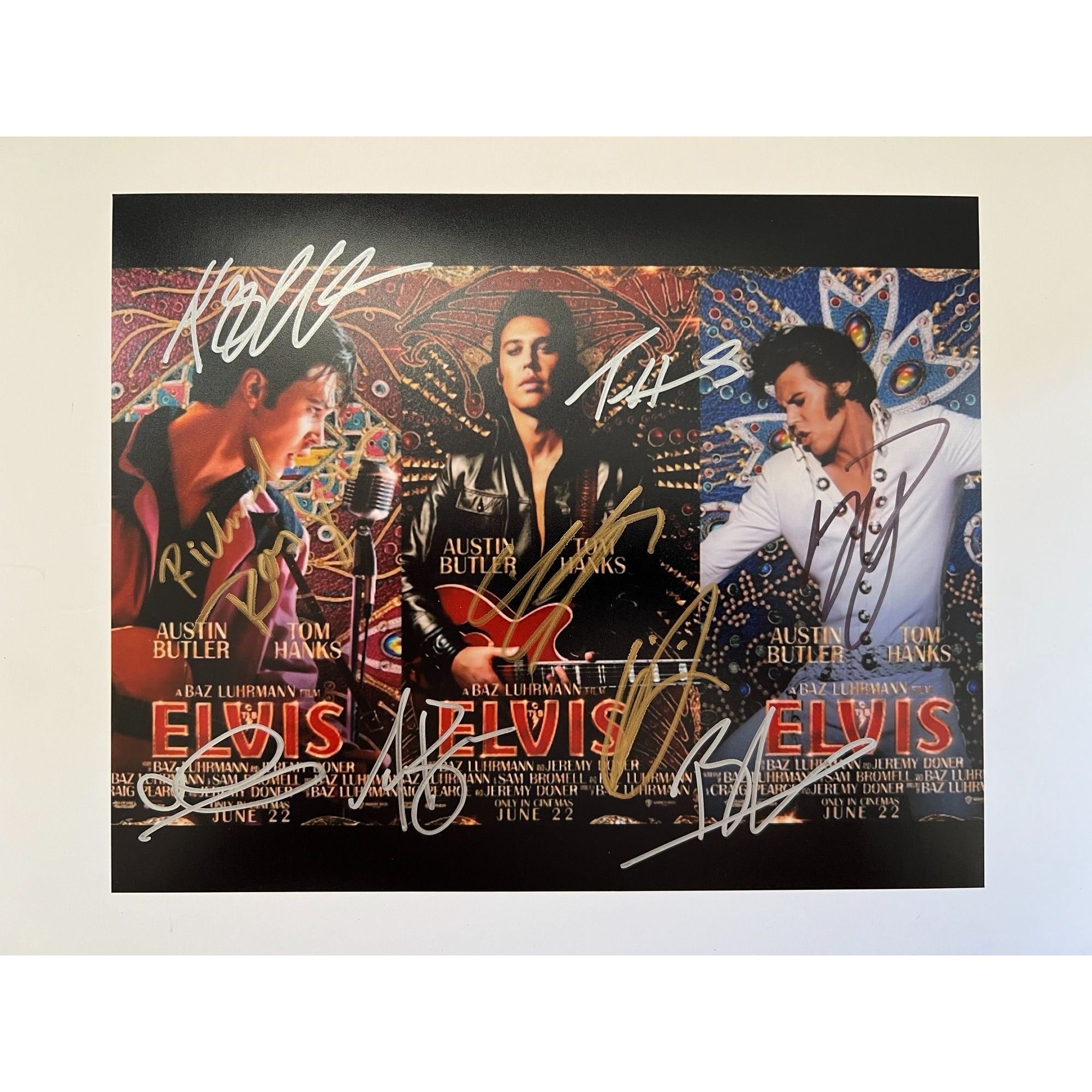 Austin Butler Tom Hanks Elvis cast signed 8x10 photo