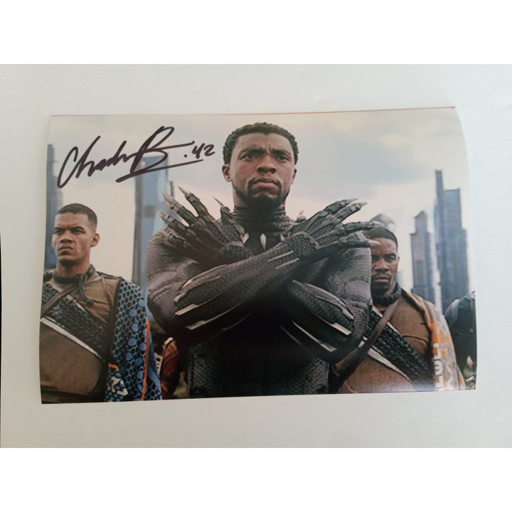 Chadwick Boseman Black Panther 5 x 7 photo sign with proof