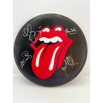 Load image into Gallery viewer, Bill Wyman Mick Jagger Keith Richards Ronnie Wood and Charlie Watts 14 inch drum head signed with proof
