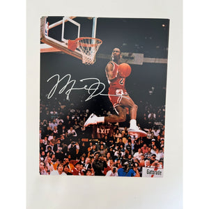 Michael Jordan slam dunk contest 8x10 photo signed with proof