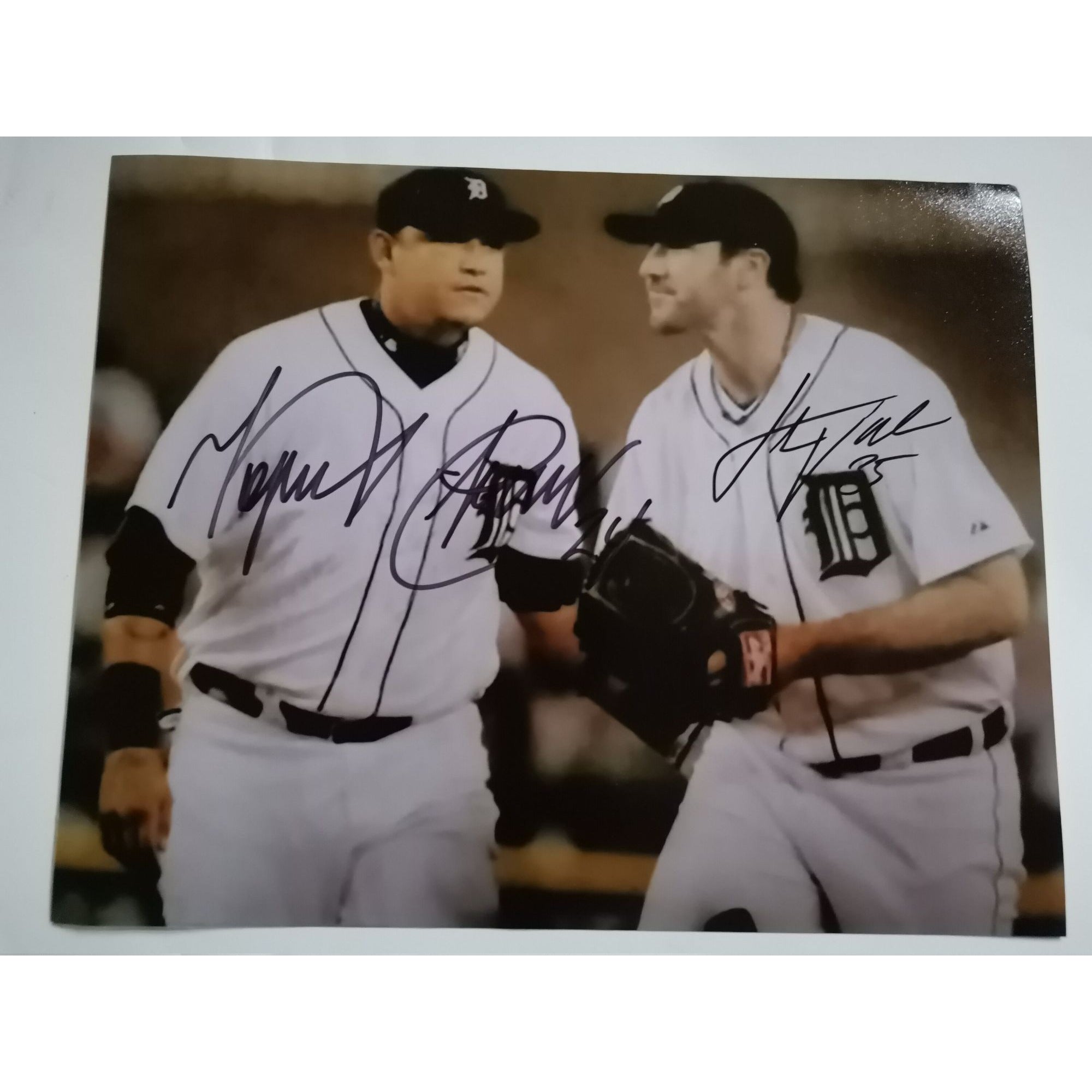 Justin Verlander and Miguel Cabrera 8 x 10 signed photo