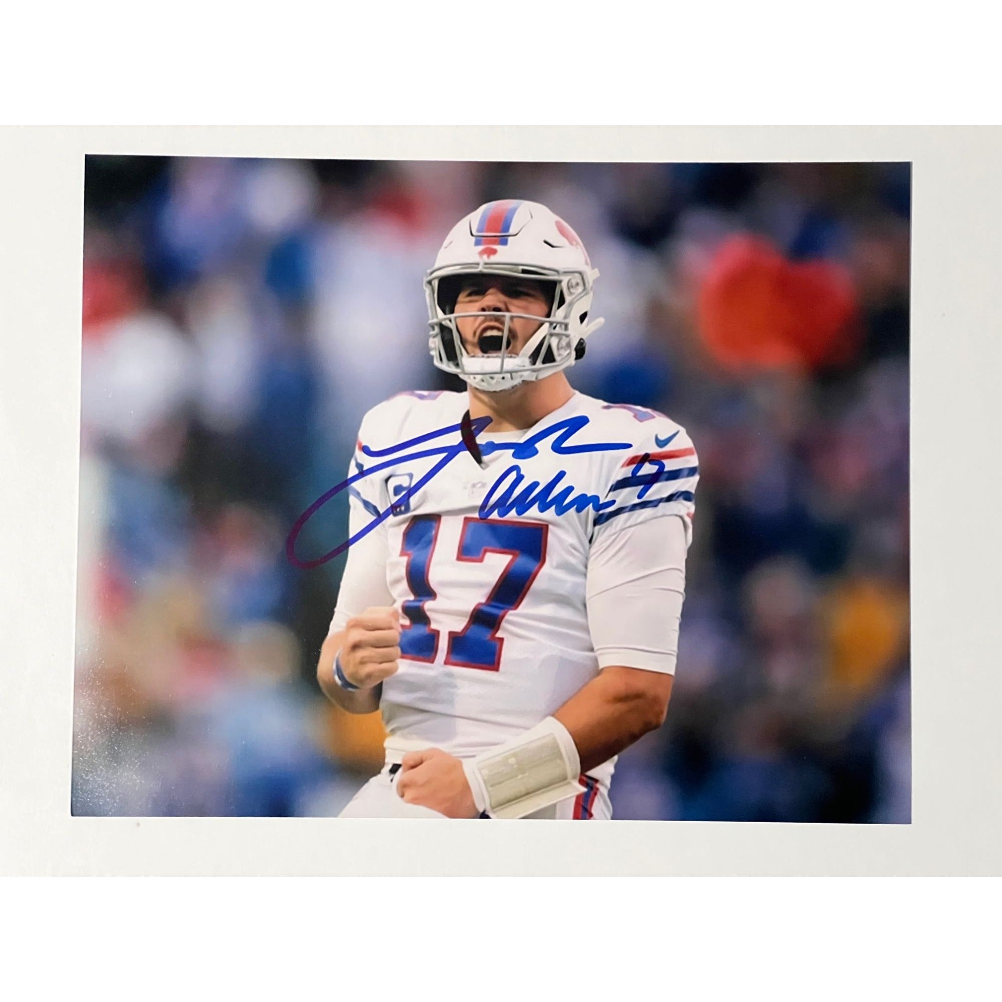 Josh Allen Buffalo Bills 8x10 photo signed with proof free frame