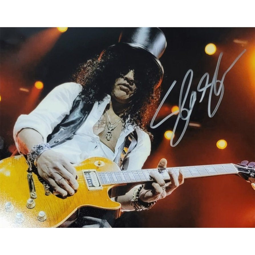Saul Hudson Slash of Guns and Roses 8 x 10 photo signed with proof