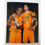 Load image into Gallery viewer, Kobe Bryant and Pau Gasol 8 by 10 signed photo with proof
