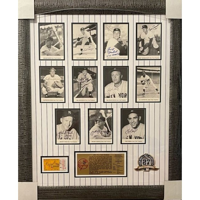 Roger Maris Whitey Ford Mickey Mantle Yogi Berra 1961 New York Yankees signed 37x31