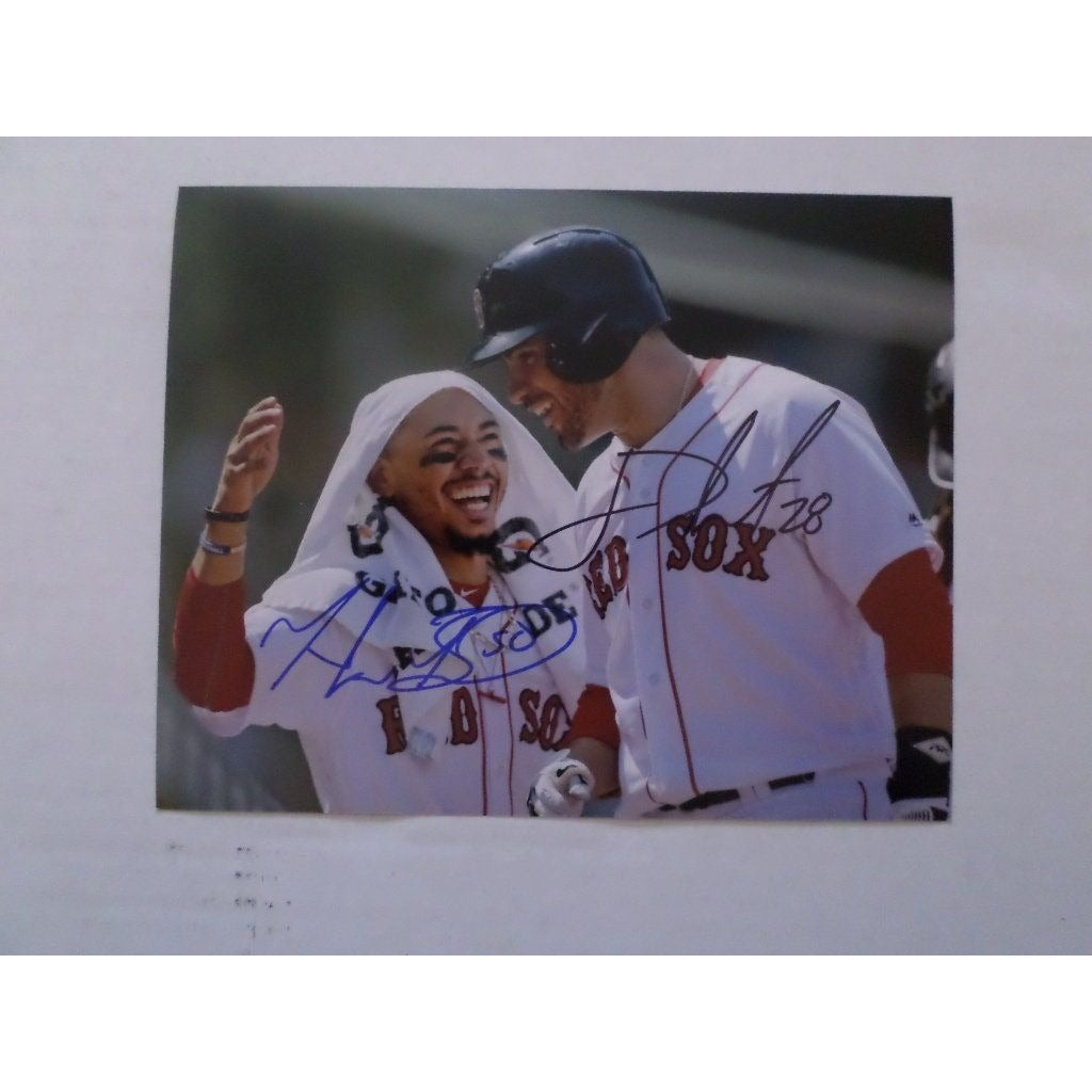 Mookie Betts and JD Martinez 8 by 10 signed photo - Awesome Artifacts 