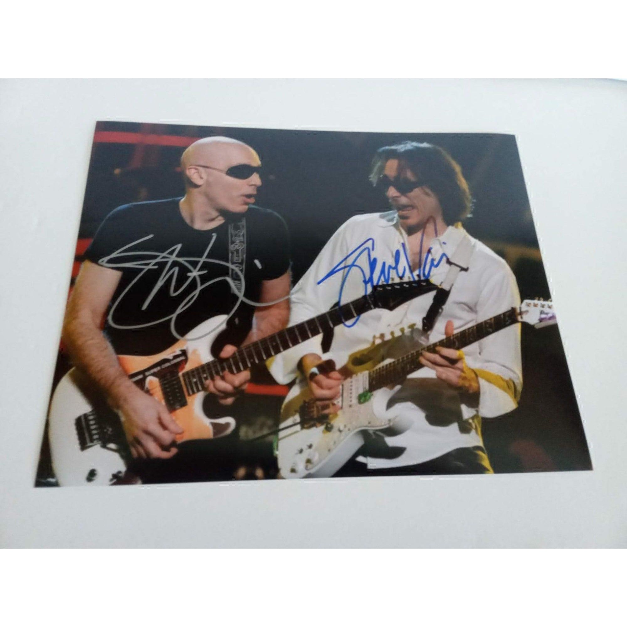 Joe Satriani and Stevie Vai 8x10 signed with proof