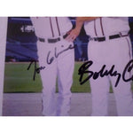 Load image into Gallery viewer, Tom glavine Bobby Cox and Greg Maddux 8 by 10 signed photo
