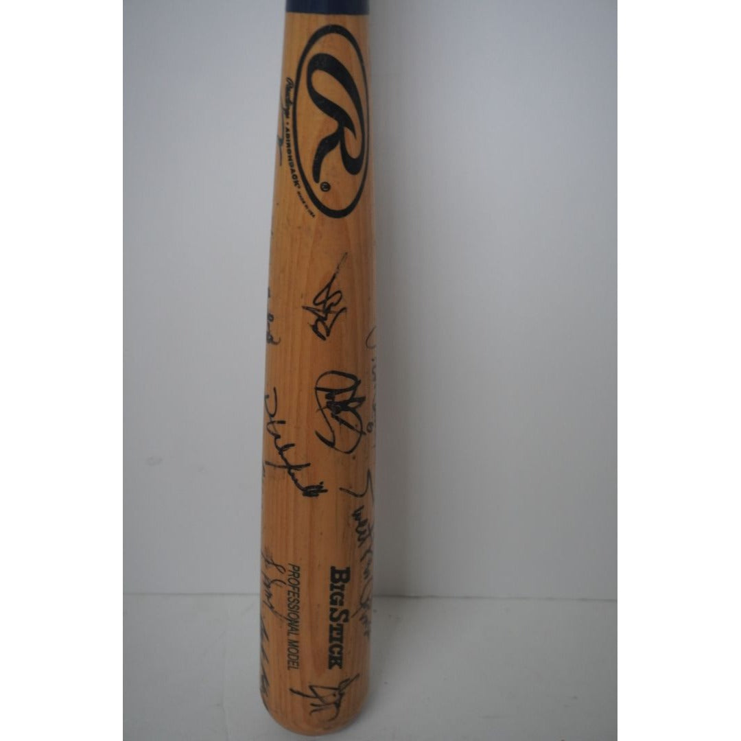 Dave Winfield, Gaylord Perry, Mariano Rivera, Willie Randolph, Ferguson Jenkins signed big stick bat signed with proof