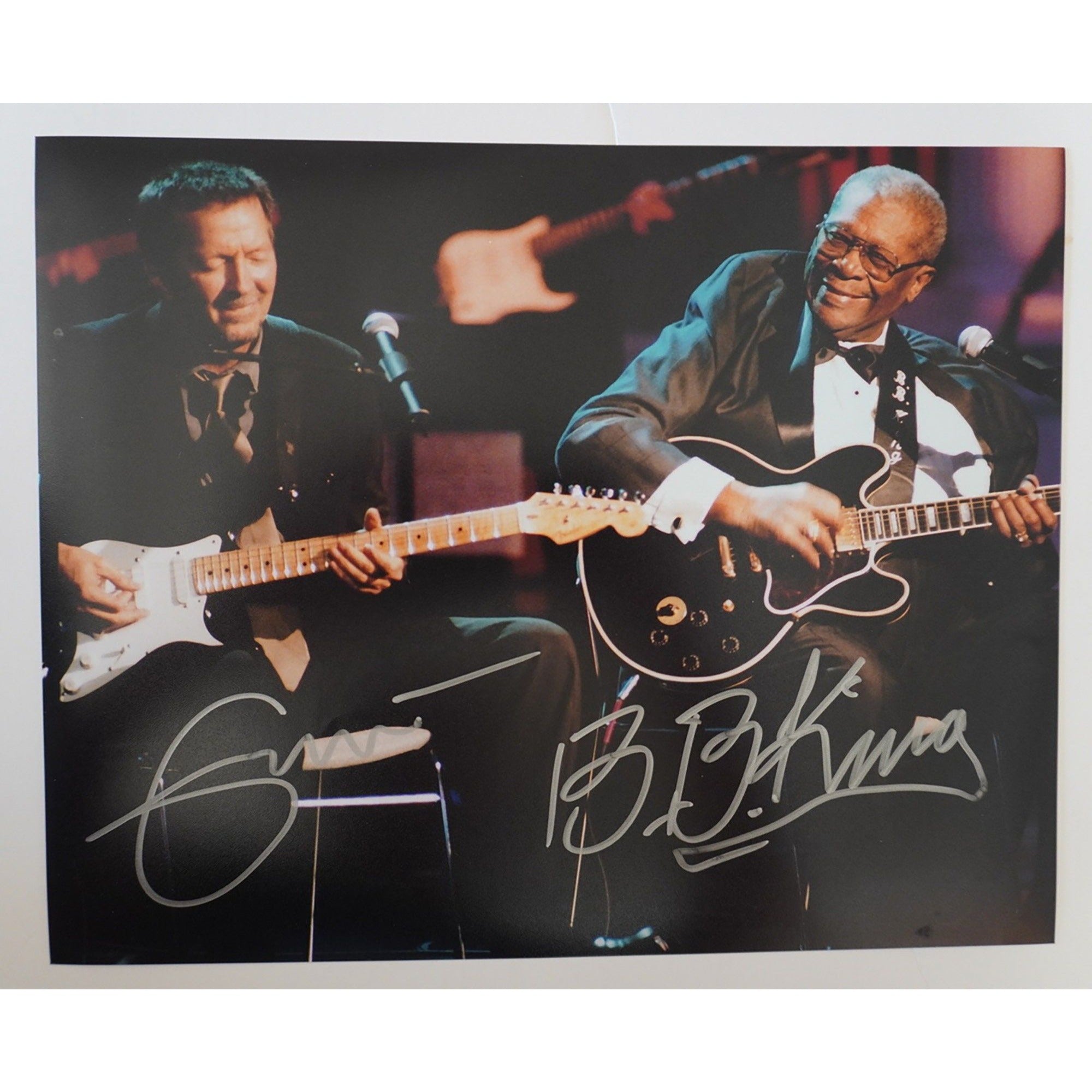 B.B. King and Eric Clapton 8 by 10 signed photo with proof