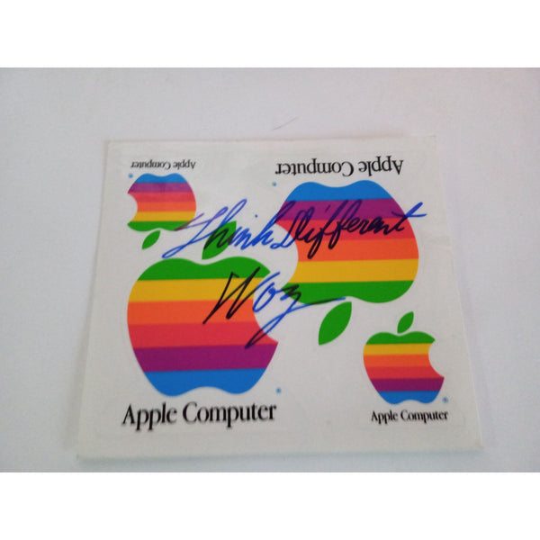 Steve Wozniak Apple original vintage logo signed 