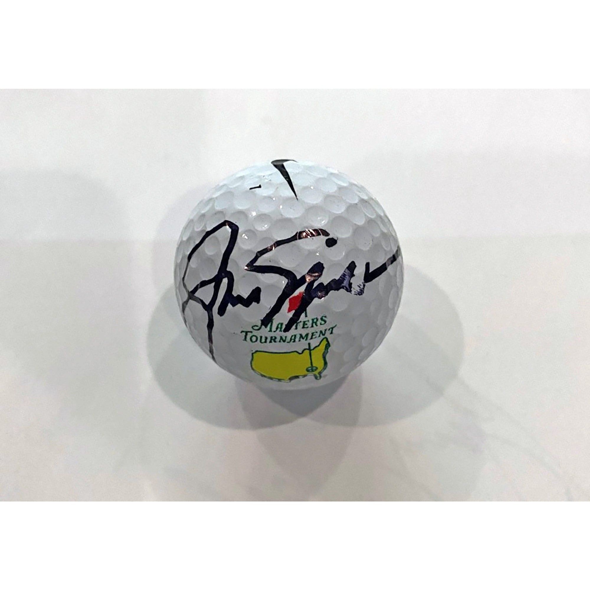 Jack Nicklaus Masters golf ball signed with proof