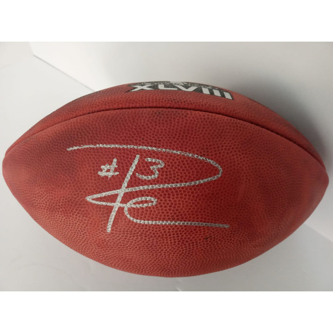 Seattle Seahawks Russell Wilson Super Bowl game NFL football - Awesome Artifacts 