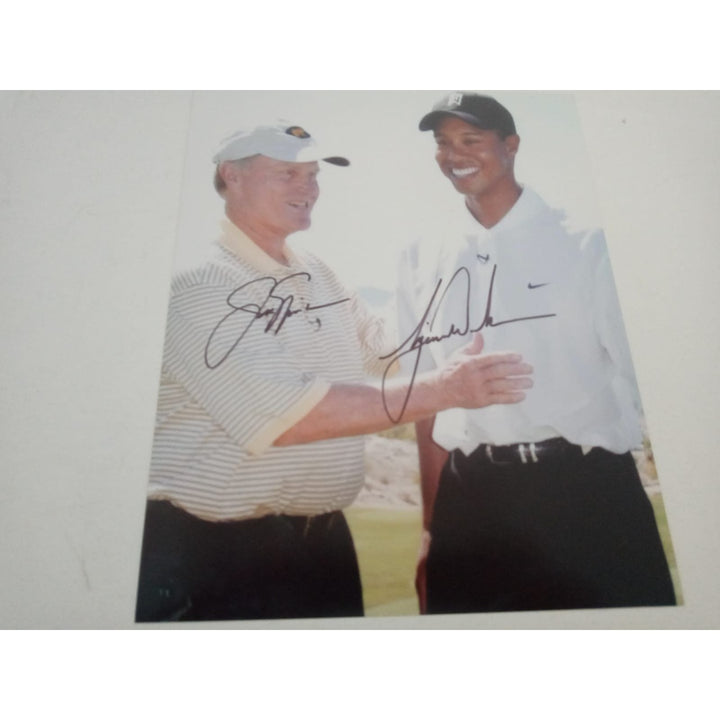 Tiger Woods and Jack Nicklaus 8 x 10 signed photo with proof - Awesome Artifacts 