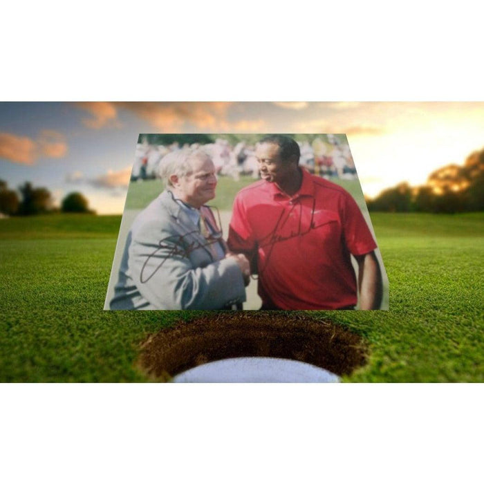 Tiger Woods and Jack Nicklaus 8 x 10 signed photo with proof
