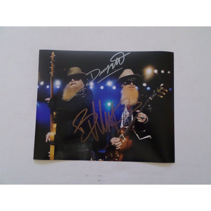 Billy Gibbons and Dusty Hill ZZ Top 8 by 10 signed photo