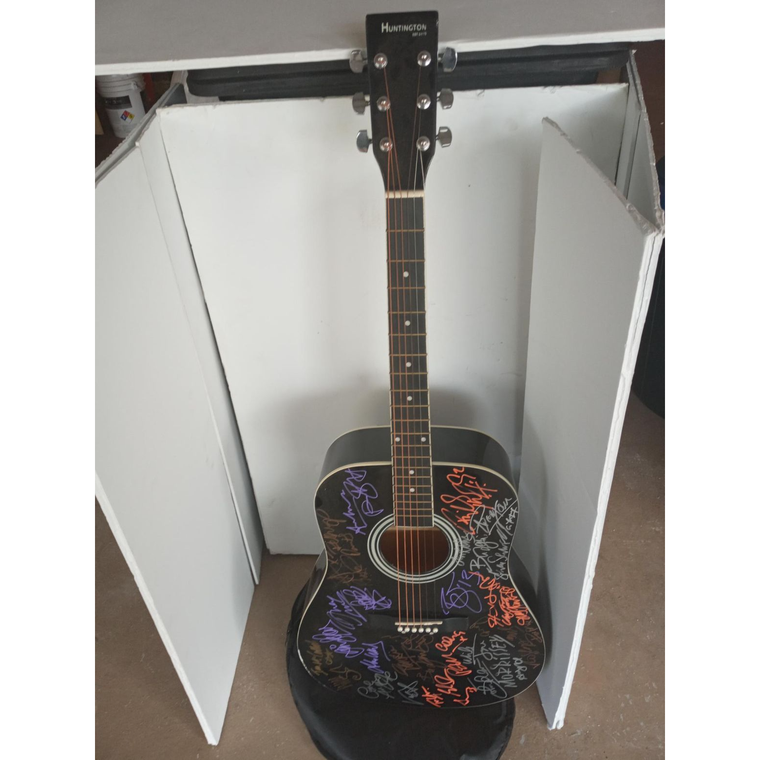 Depeche Mode, The Smiths, The Cure, Billy Idol, Huntington acoustic guitar signed with proof