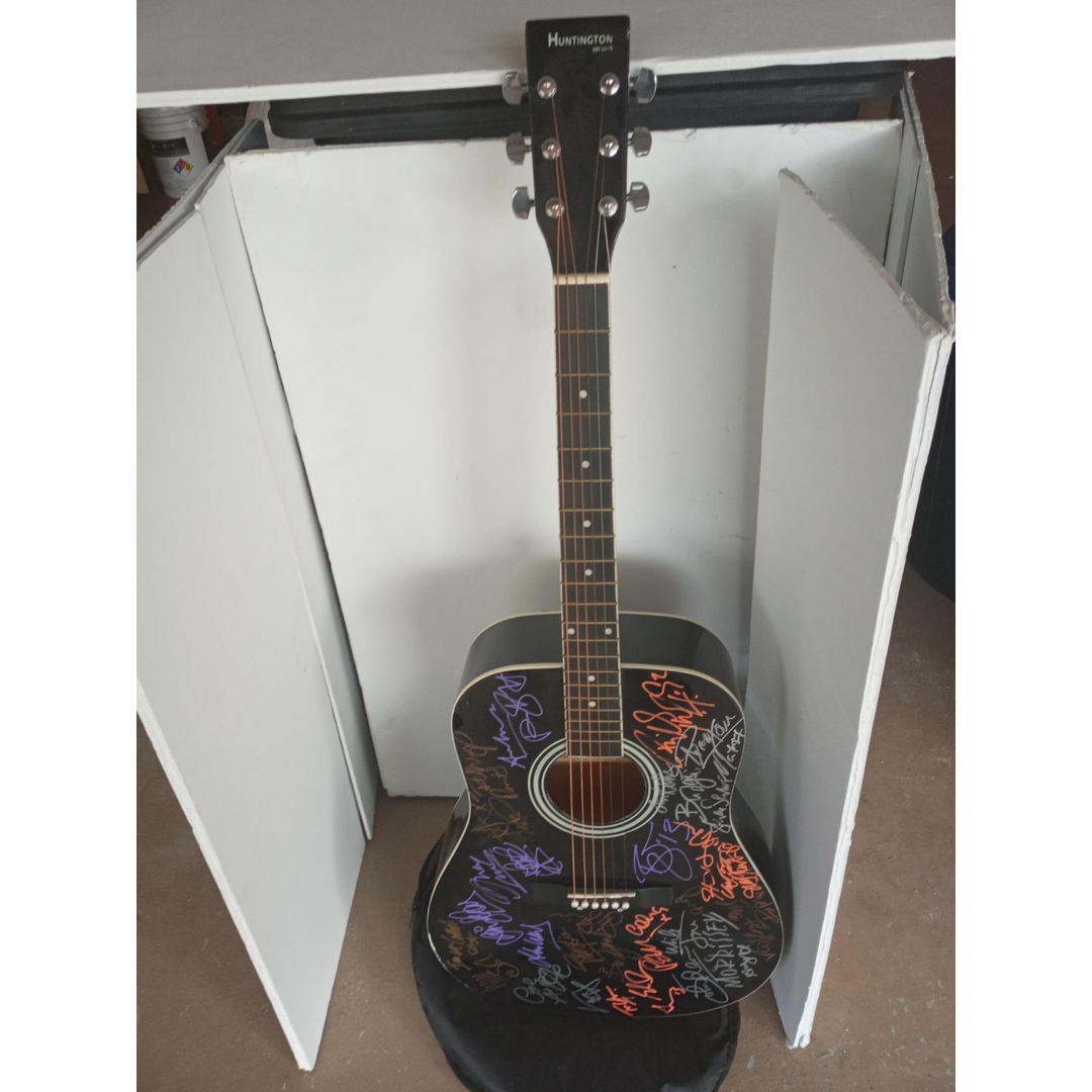 Depeche Mode, The Smiths, The Cure, Billy Idol, Huntington acoustic guitar signed with proof