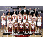 Load image into Gallery viewer, Michael Jordan, Dennis Rodman, Phil Jackson, Scottie Pippen  1997-1998 Chicago Bulls NBA CHAMPIONS team signed 16x20 photo with proof
