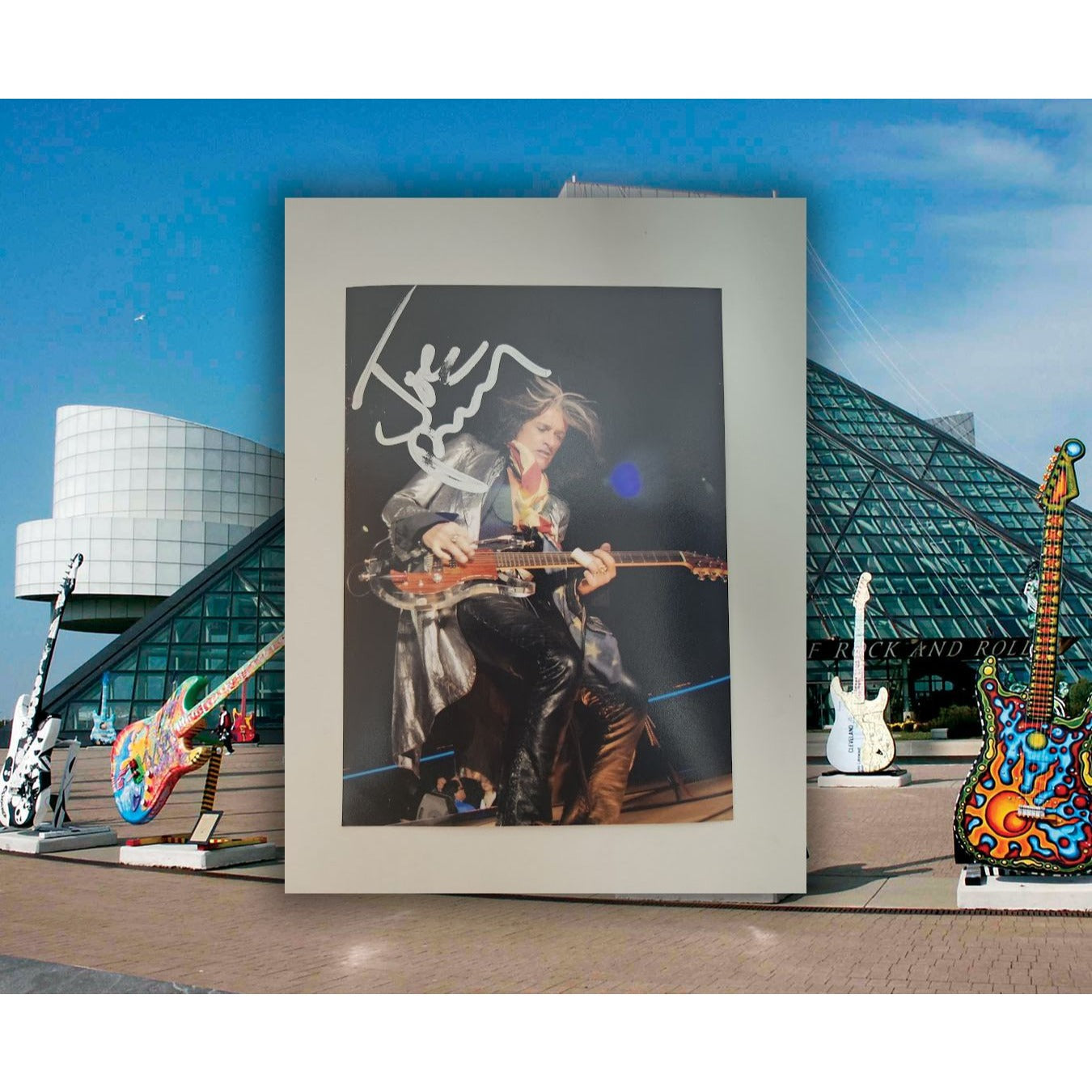 Joe Perry 5x7 photo signed with proof