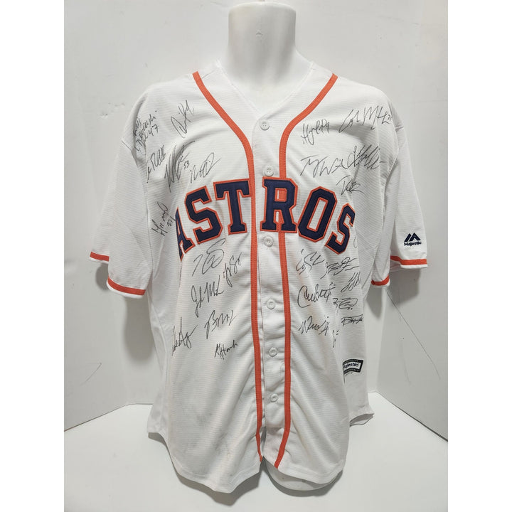 Jose Altuve George Springer Justin Verlander Dallas Keuchel Houston Astros 2017 World Series champions team signed jersey