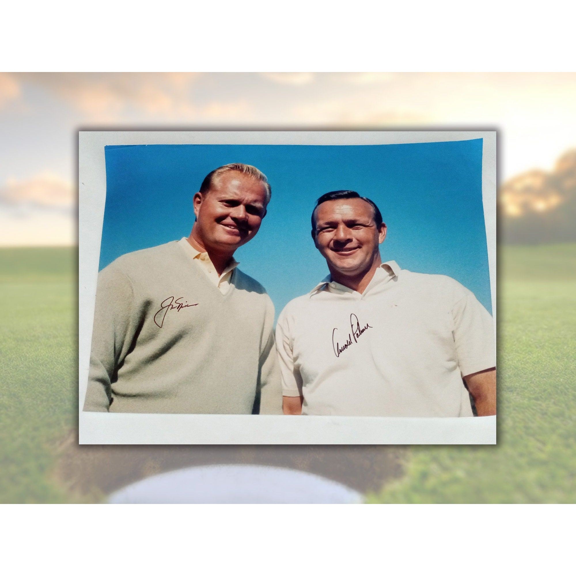 Arnold Palmer and Jack Nicklaus 16 x 20 photo signed with proof