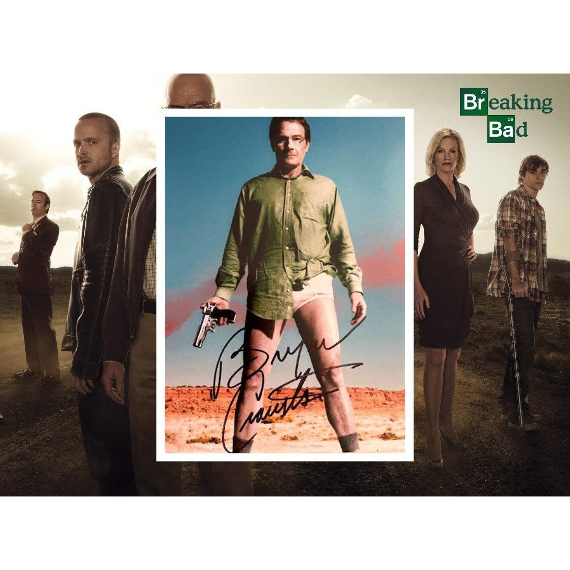 Walter White Bryan Cranston Breaking Bad 5 x 7 photo signed with proof
