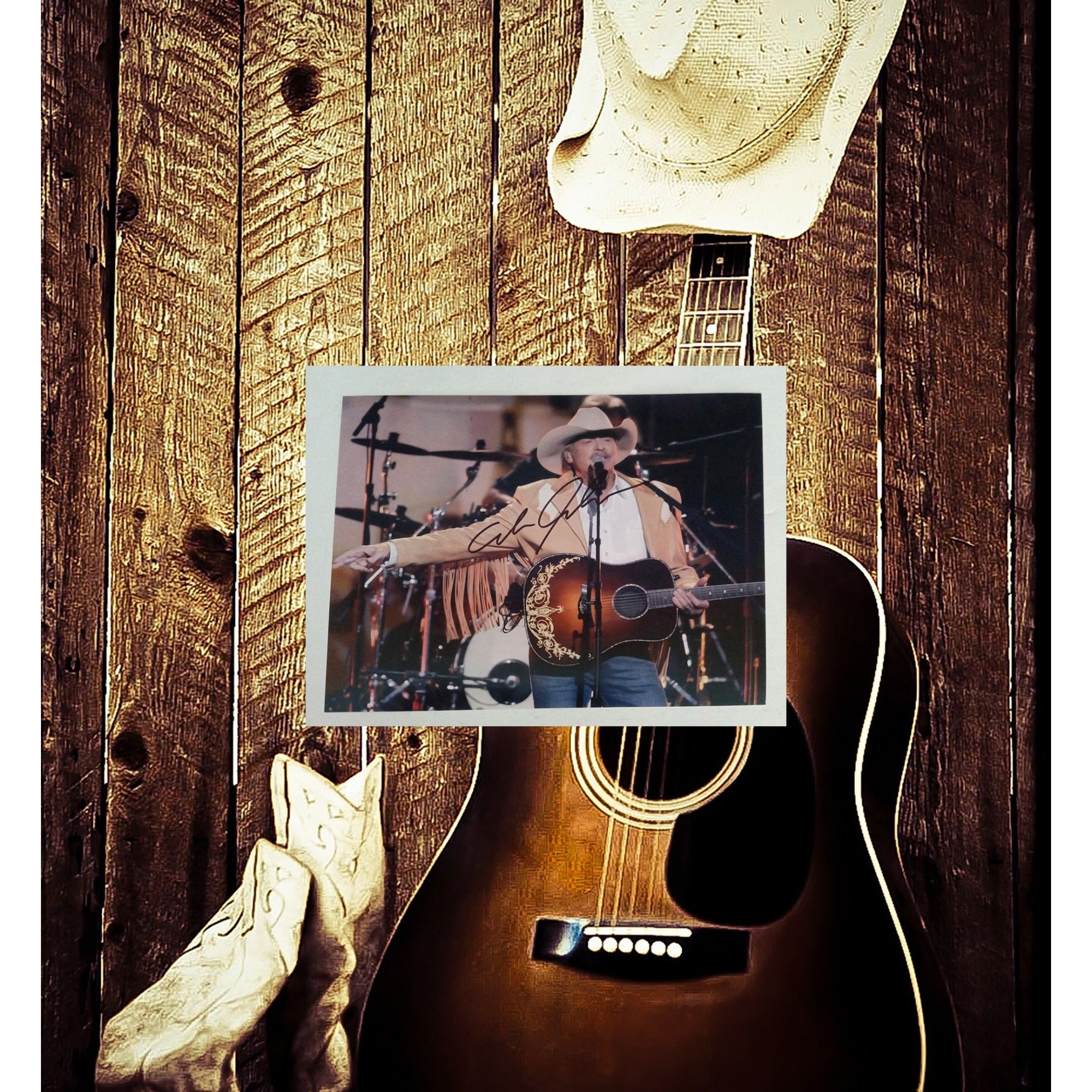 Alan Jackson 8x 10 signed photo with proof