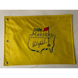Phil Mickelson 2006 Masters Golf pin flag signed with proof