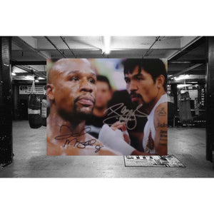 Floyd Mayweather Jr and Manny Pacquiao 8x10 signed photo